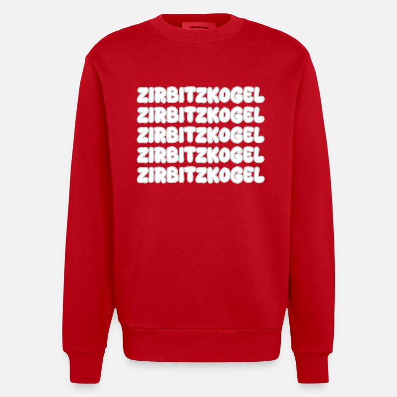 Zirbitzkogel - Heavyweight Oversized Organic Crew Neck Made in EU - Rot