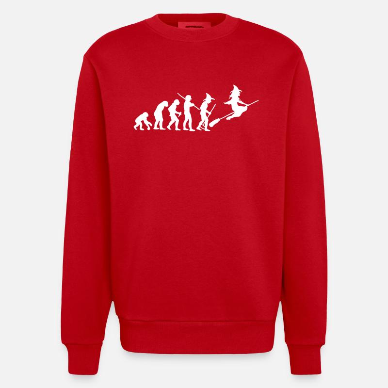 evolution of witch - Heavyweight Oversized Organic Crew Neck Made in EU - Rot