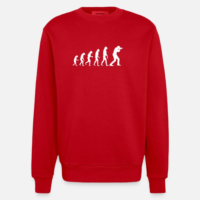 Photographe évolution - Sweat bio épais oversize fabriqué en UE - rouge