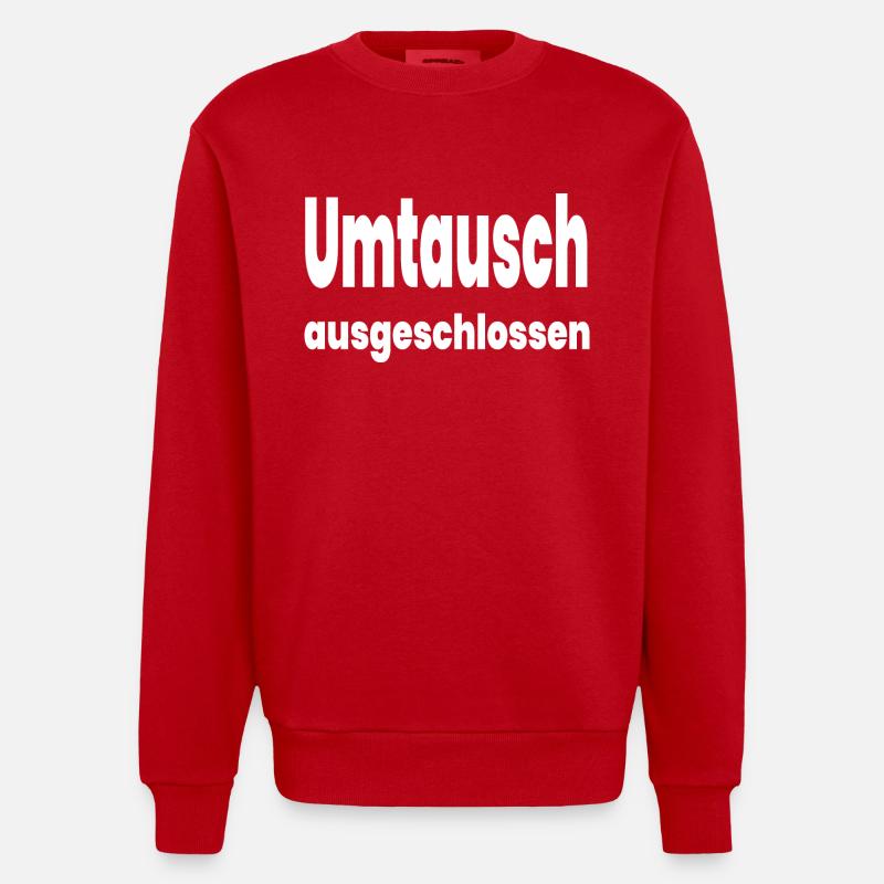 Umtausch - Heavyweight Oversized Organic Crew Neck Made in EU - Rot