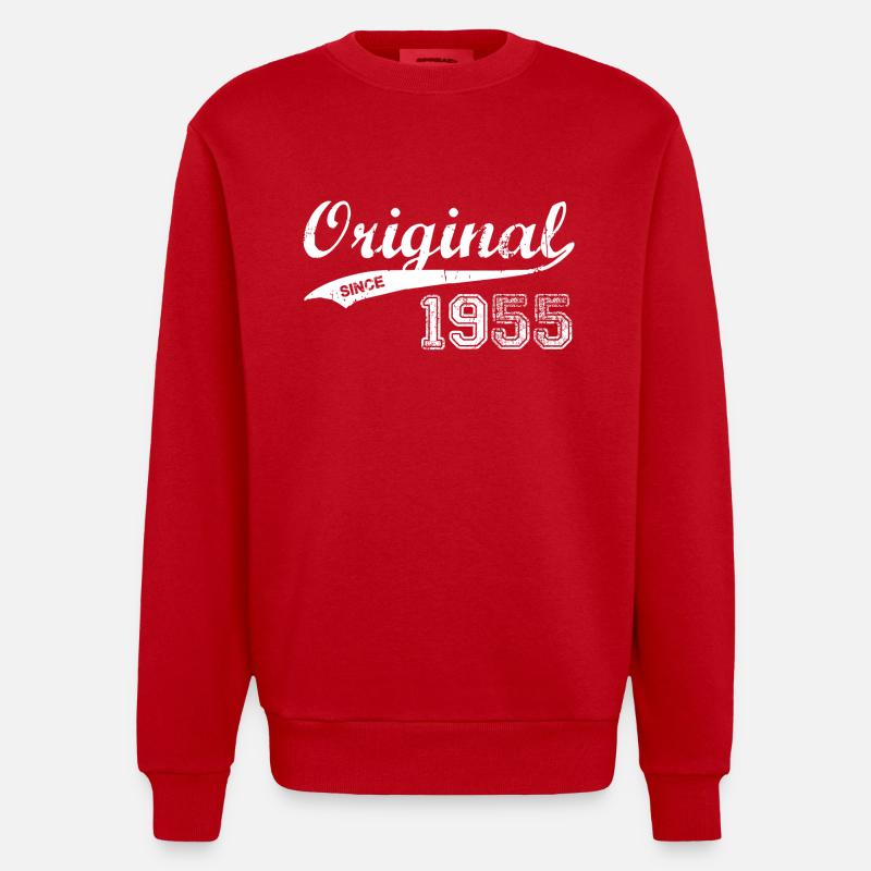 1955 - Heavyweight Oversized Organic Crew Neck Made in EU - Rot