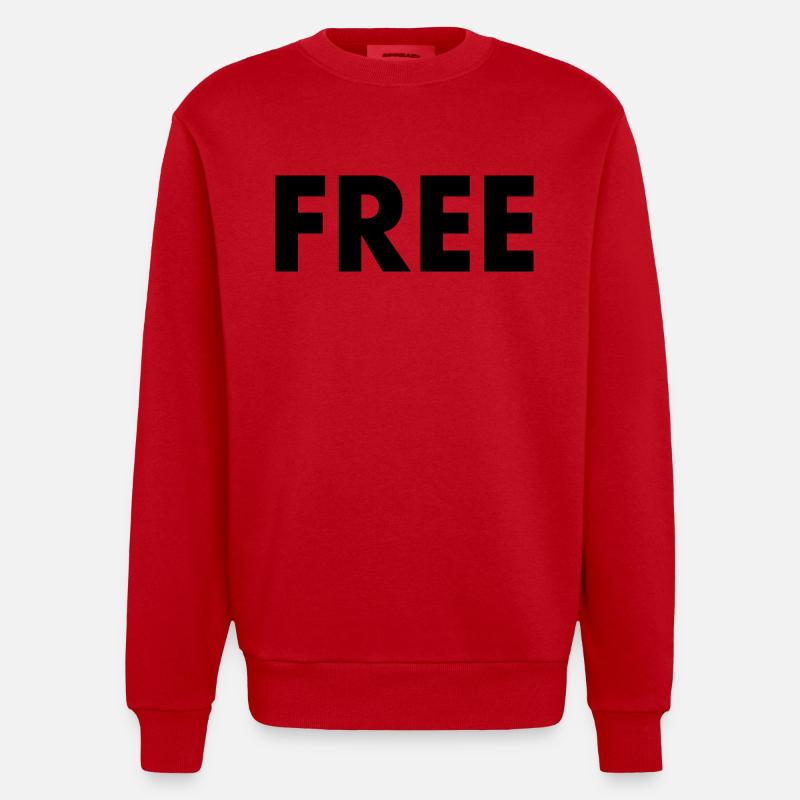 Free - Sweat bio épais oversize fabriqué en UE - rouge