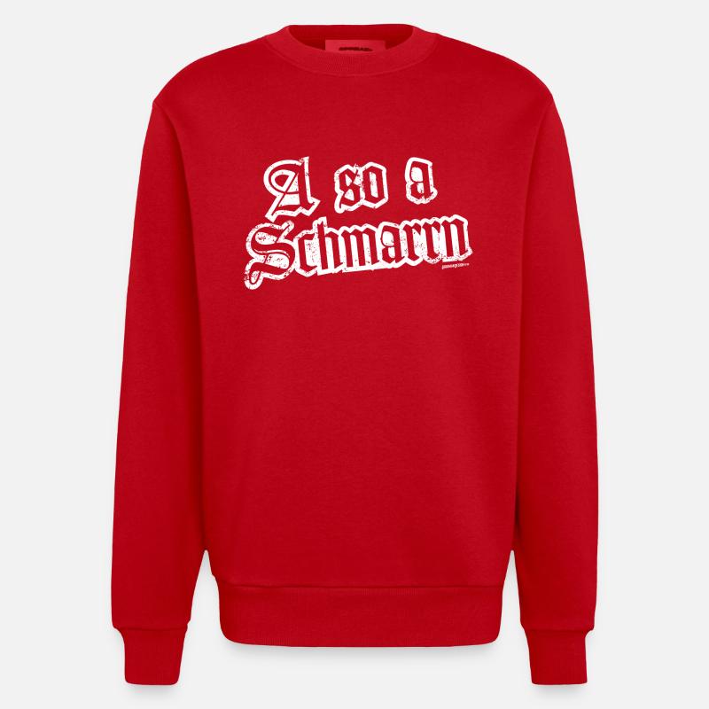 A so a Schmarrn - Heavyweight Oversized Organic Crew Neck Made in EU - Rot