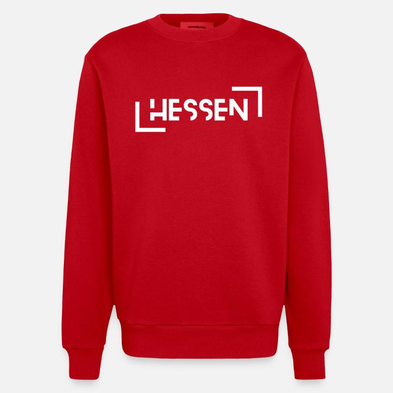 Hessen - Heavyweight Oversized Organic Crew Neck Made in EU - Rot