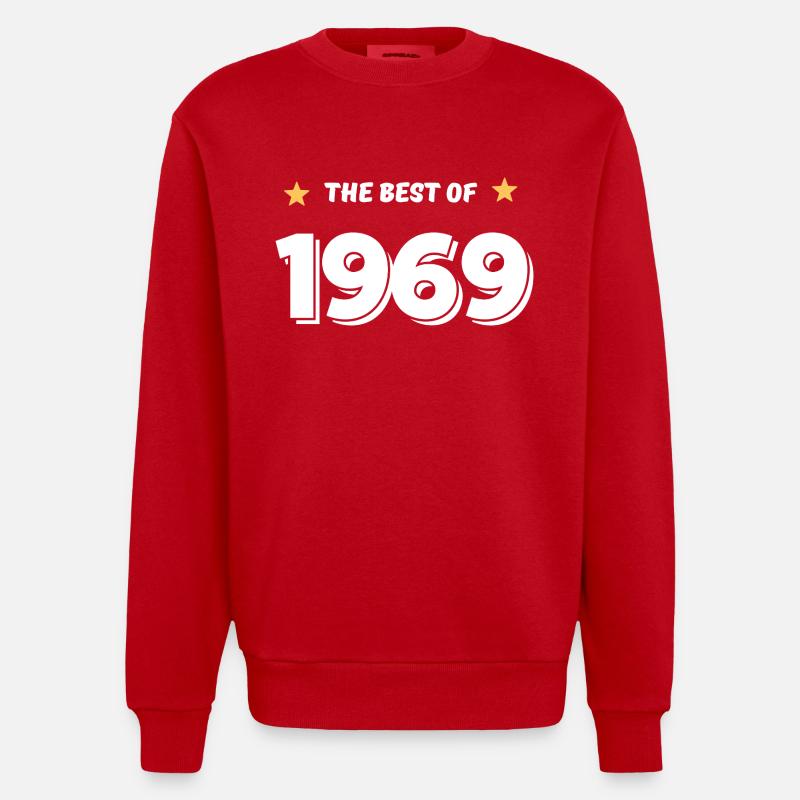 Das Beste von 1969 - Heavyweight Oversized Organic Crew Neck Made in EU - Rot