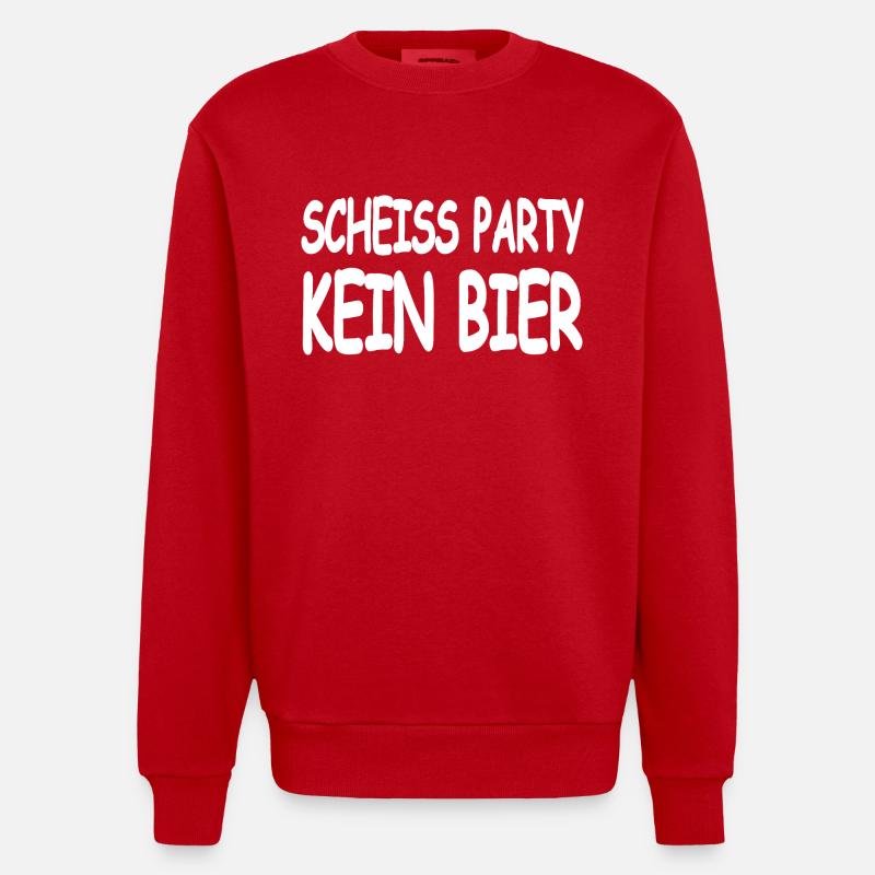 Bier - Heavyweight Oversized Organic Crew Neck Made in EU - Rot