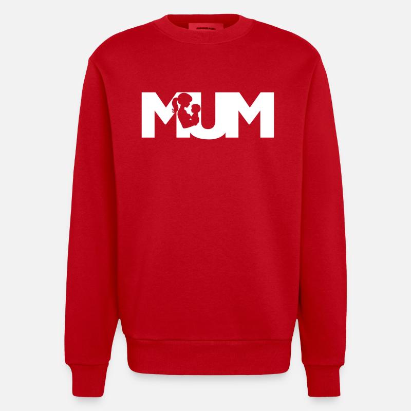 MUM - Heavyweight Oversized Organic Crew Neck Made in EU - Rot