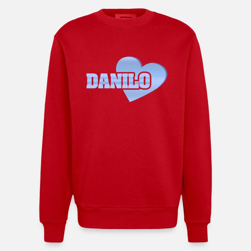 Danilo - Sweat bio épais oversize fabriqué en UE - rouge