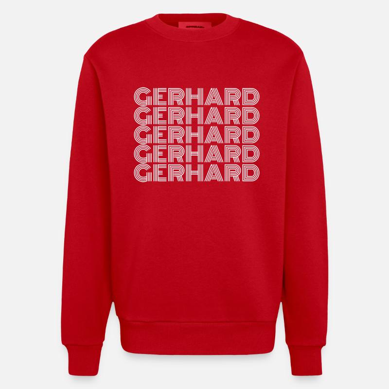 Gerhard - Heavyweight Oversized Organic Crew Neck Made in EU - red