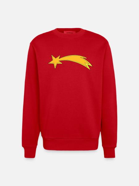 christmas star - Heavyweight Oversized Organic Crew Neck Made in EU - Rot