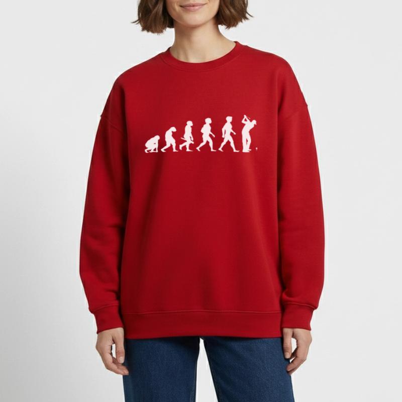 Evolution Golf Golfer Golfer Golf Course Heavyweight Oversized Organic Crew Neck Made in EU