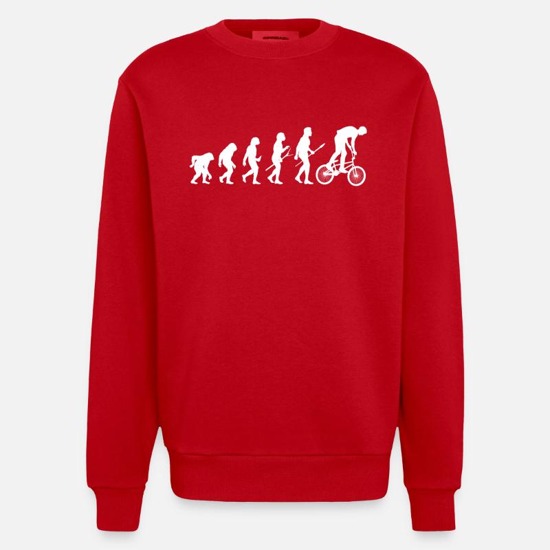 Vélo Evolution VTT - Sweat bio épais oversize fabriqué en UE - rouge