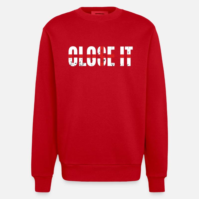 Fermez-le - Sweat bio épais oversize fabriqué en UE - rouge