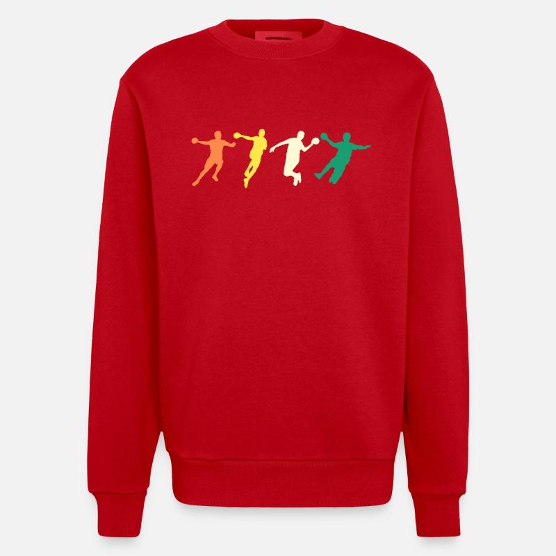 Handball Joueurs Evolution Handball - Sweat bio épais oversize fabriqué en UE - rouge