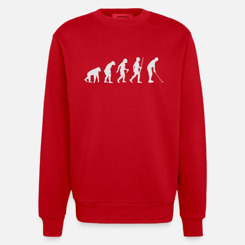 Golfer Evolution - Heavyweight Oversized Organic Crew Neck Made in EU - Rot