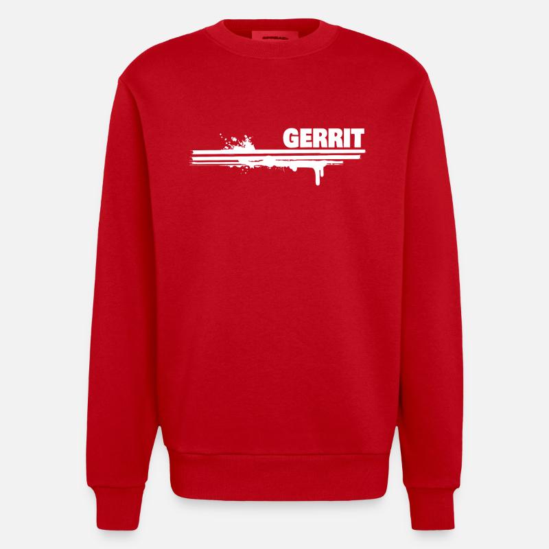 Cadeau pour Gerrit - Sweat bio épais oversize fabriqué en UE - rouge