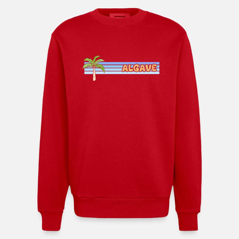 Algave comme jour férié - Sweat bio épais oversize fabriqué en UE - rouge