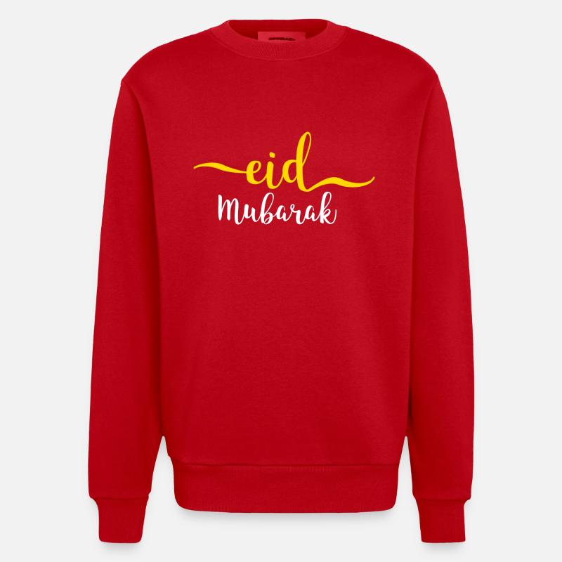 Eid Mubarak - Sweat bio épais oversize fabriqué en UE - rouge