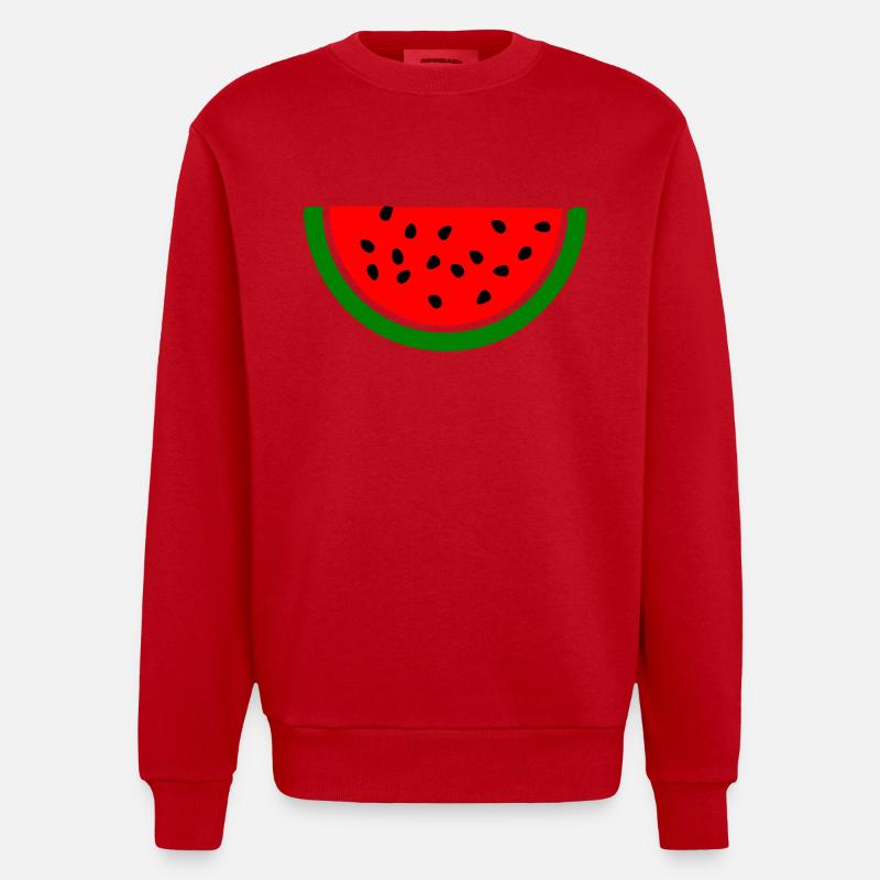 Melon pastèque - Sweat bio épais oversize fabriqué en UE - rouge