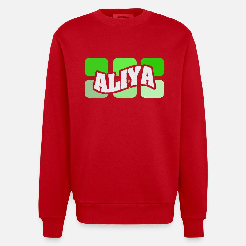 Aliya - Sweat bio épais oversize fabriqué en UE - rouge