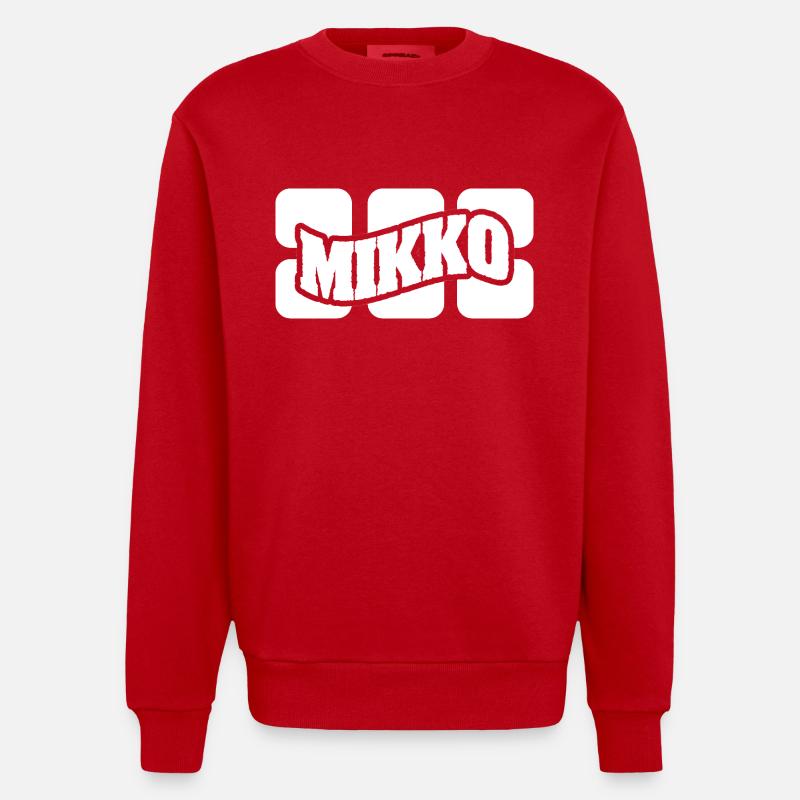 Mikko comme nom - Sweat bio épais oversize fabriqué en UE - rouge