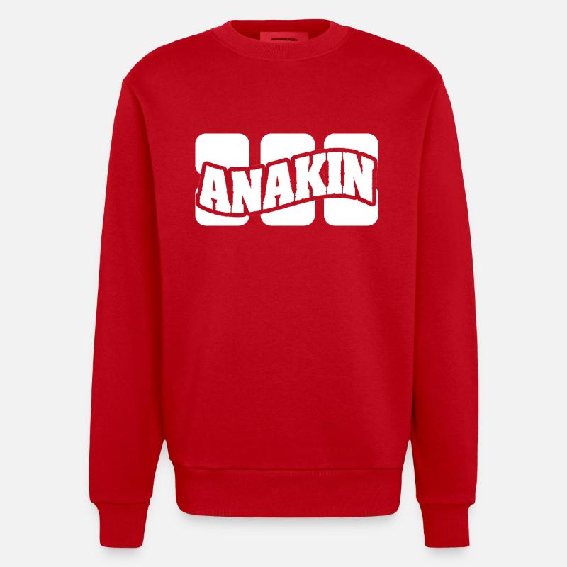 Anakin comme nom - Sweat bio épais oversize fabriqué en UE - rouge