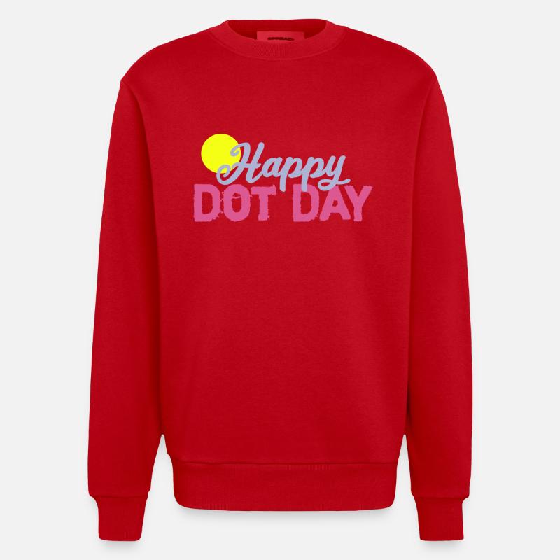 Points jour comme soleil - Sweat bio épais oversize fabriqué en UE - rouge