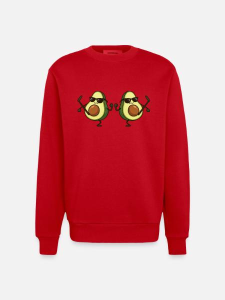 avocado karate 2 - Heavyweight Oversized Organic Crew Neck Made in EU - Rot