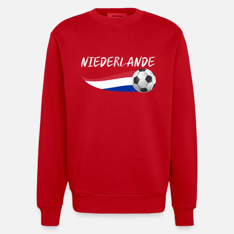 Pays-Bas Pays-Bas - Sweat bio épais oversize fabriqué en UE - rouge
