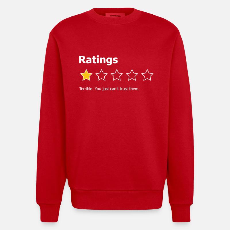 Die Einschaltquoten sind schrecklich - Heavyweight Oversized Organic Crew Neck Made in EU - Rot