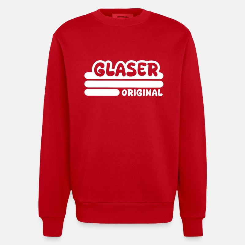 Profession : Vitrier - Sweat bio épais oversize fabriqué en UE - rouge
