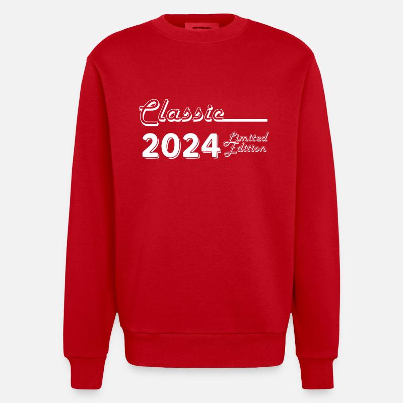Classic 2024 édition limitée - Sweat bio épais oversize fabriqué en UE - rouge