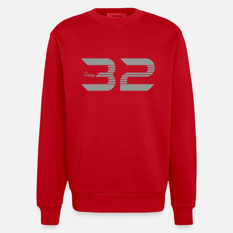 Midi Pyrénées Gers 32 - Sweat bio épais oversize fabriqué en UE - rouge