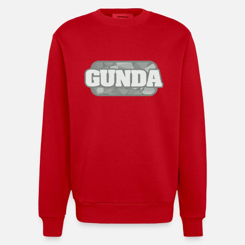 Gunda - Sweat bio épais oversize fabriqué en UE - rouge