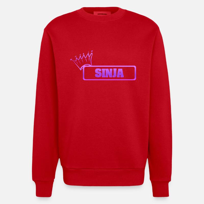 Sinja - Sweat bio épais oversize fabriqué en UE - rouge