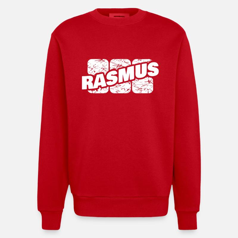 Rasmus as Rasmus - Heavyweight Oversized Organic Crew Neck Made in EU - red