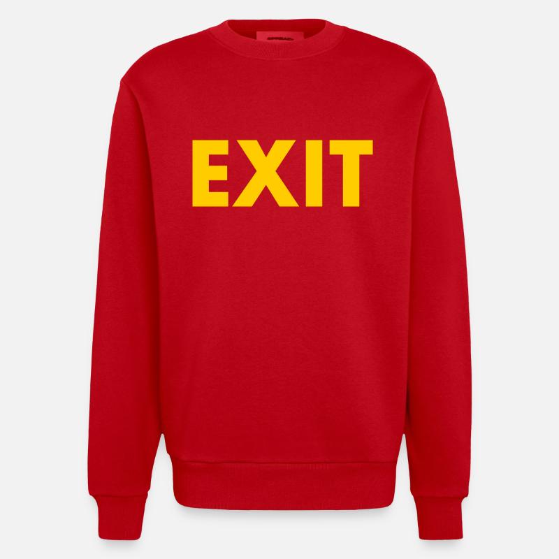 Exit - Sweat bio épais oversize fabriqué en UE - rouge