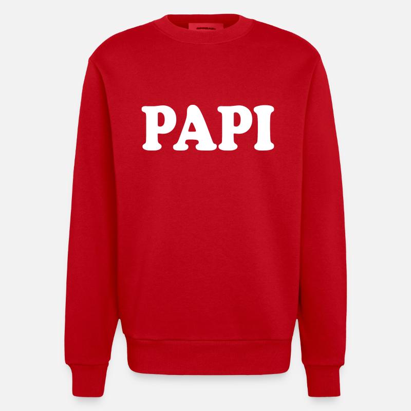 Papi - Sweat bio épais oversize fabriqué en UE - rouge