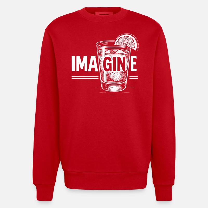 Imagine: Perfekte Geschenkidee! - Heavyweight Oversized Organic Crew Neck Made in EU - Rot