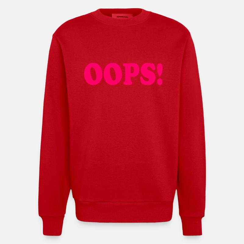 Oops - Sweat bio épais oversize fabriqué en UE - rouge