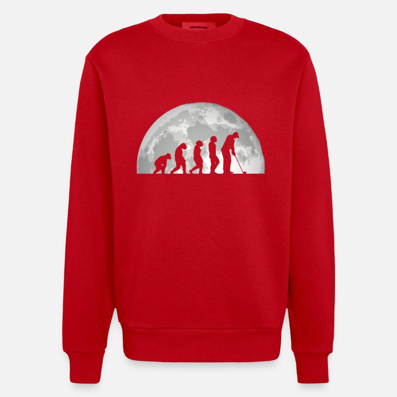 Golfer Evolution Golf - Heavyweight Oversized Organic Crew Neck Made in EU - red