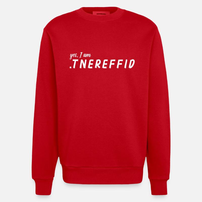 I am Different - Heavyweight Oversized Organic Crew Neck Made in EU - red