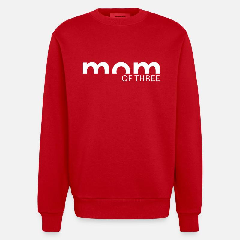 Mutter eines Kindes - MAMAN - Heavyweight Oversized Organic Crew Neck Made in EU - Rot