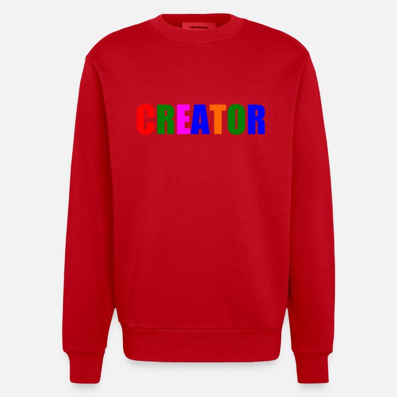Creator - Sweat bio épais oversize fabriqué en UE - rouge