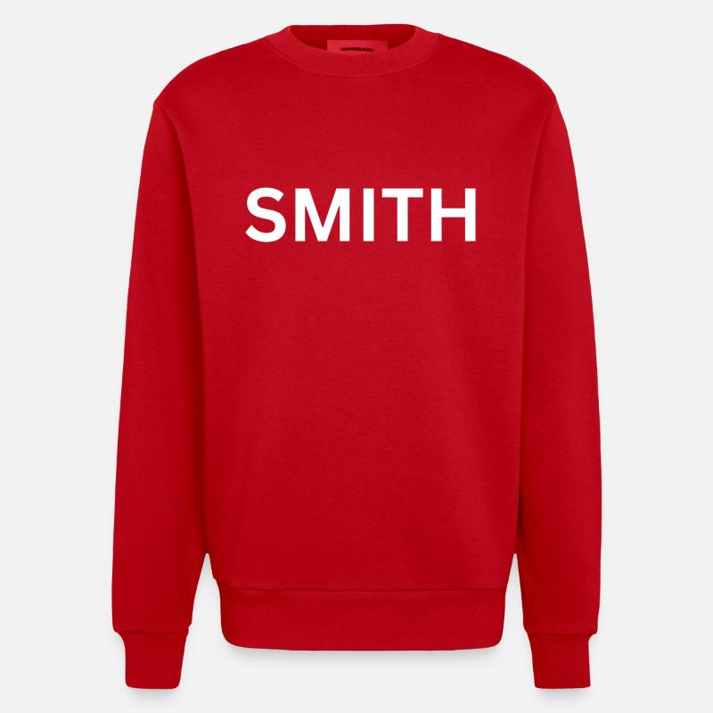 Forgeron du nom - Sweat bio épais oversize fabriqué en UE - rouge