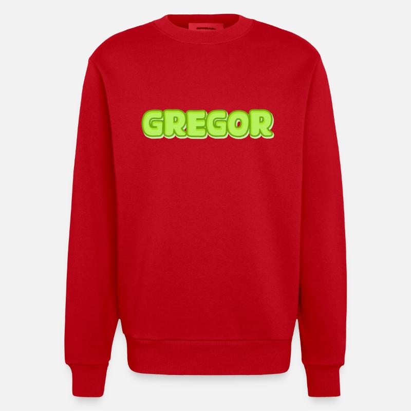 Gregor Gregor - Sweat bio épais oversize fabriqué en UE - rouge