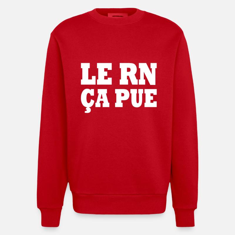 le rn ça pue - Sweat bio épais oversize fabriqué en UE - rouge