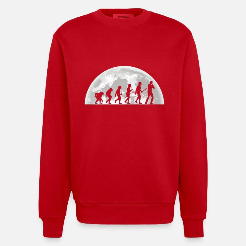 Harmonica Evolution Harmonica - Heavyweight Oversized Organic Crew Neck Made in EU - red