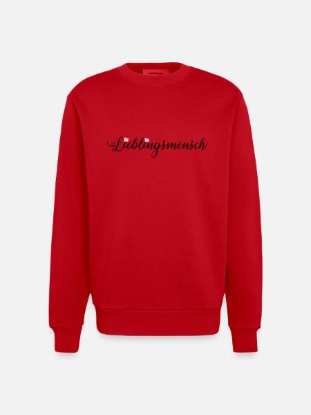 Lieblingsmensch - Heavyweight Oversized Organic Crew Neck Made in EU - Rot