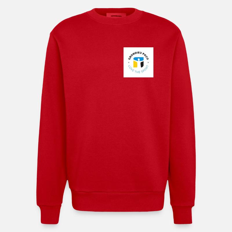 grondieu poco - Sweat bio épais oversize fabriqué en UE - rouge